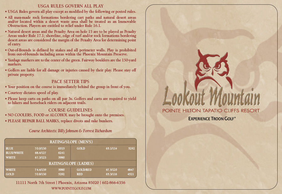 Course Information Lookout Mountain Golf Club